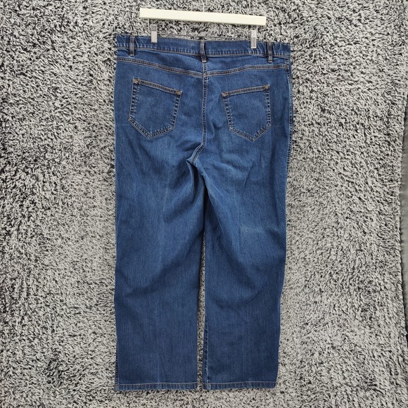 Marina Sport Women Straight Classic Minimalist Jeans 29 US 20 Blue Medium Wash - Picture 5 of 16